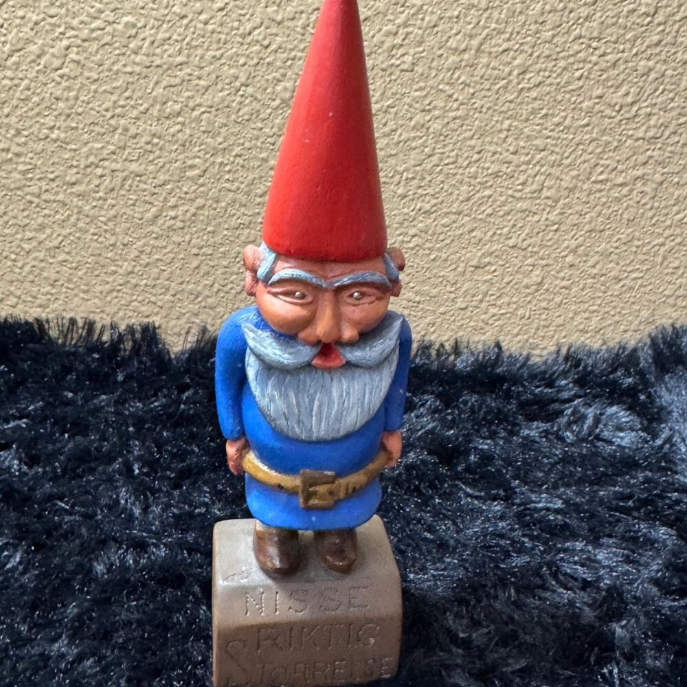 Vintage  1978 Niesse Riktig Storrelse Gnome Figure Bright Colors
